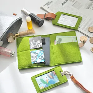2019 fashion design card holder wool felt credit card holder  employee card holer for work and travelling