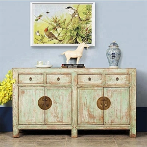 wholesale Beijing rustic reclaimed wood distressed buffet living room furniture