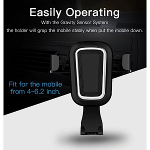 Mobile Phone Accessories Car Phone Holder Gravity Sensor Air Vent Mount Stand 360 Rotate Mobile Phone Holder