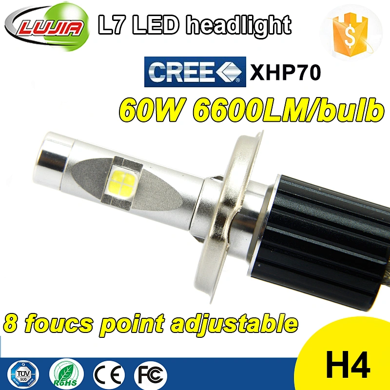 GUANGZHOU LUJIA L7 xhp70 13200lm auto led headlight H4 led bulb HB3 H7 H11 9004 9005 9006 D1 D2 D2R LED car headlight