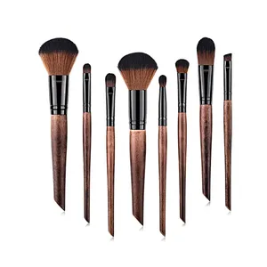 Wooden 8 Pcs Makeup Brushes Set Foundation Blush Face Concealer Eyeliner Shadow Cosmetics Brush Set for Beauty