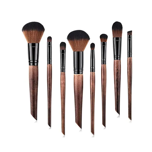 Wooden 8 Pcs Makeup Brushes Set Foundation Blush Face Concealer Eyeliner Shadow Cosmetics Brush Set for Beauty