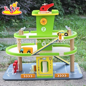 2018 wholesale kids wooden car parking toy cheap children wooden car parking toy hot sale baby wooden car parking toy W04B037