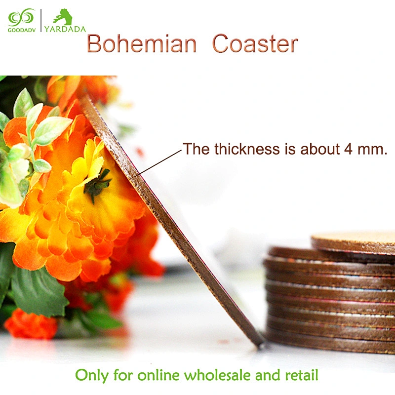 Bohemian style table mats for dining table wedding decoration wood coaster place mat tea cup holder
