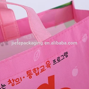 Cartoon design bottom gusset handle non woven bag style for shopping