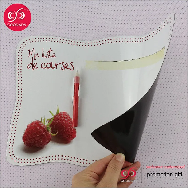Paper strawberry printing refrigerator magnet memo board