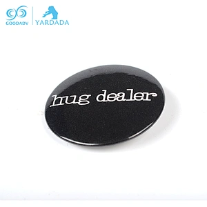 Logo Printing Round Tinplate Metal Badge with Safety pin