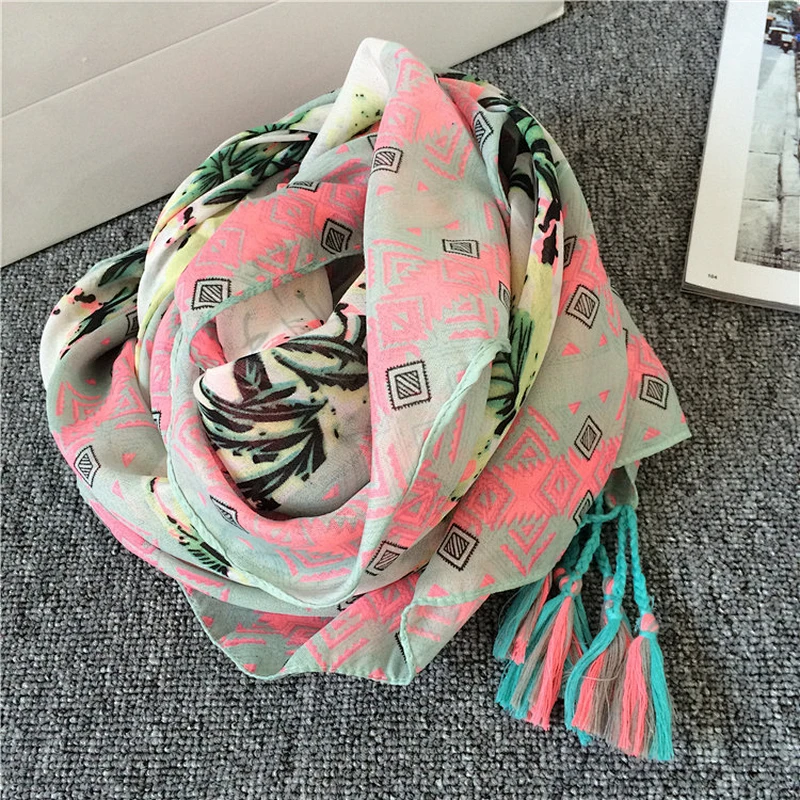 Best Selling Product Muslim Scarf Hijab Butterfly Print Silk Fabric