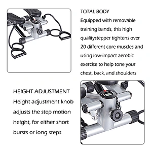 PUKO Mini stepper with resistance cords Aerobic for home use