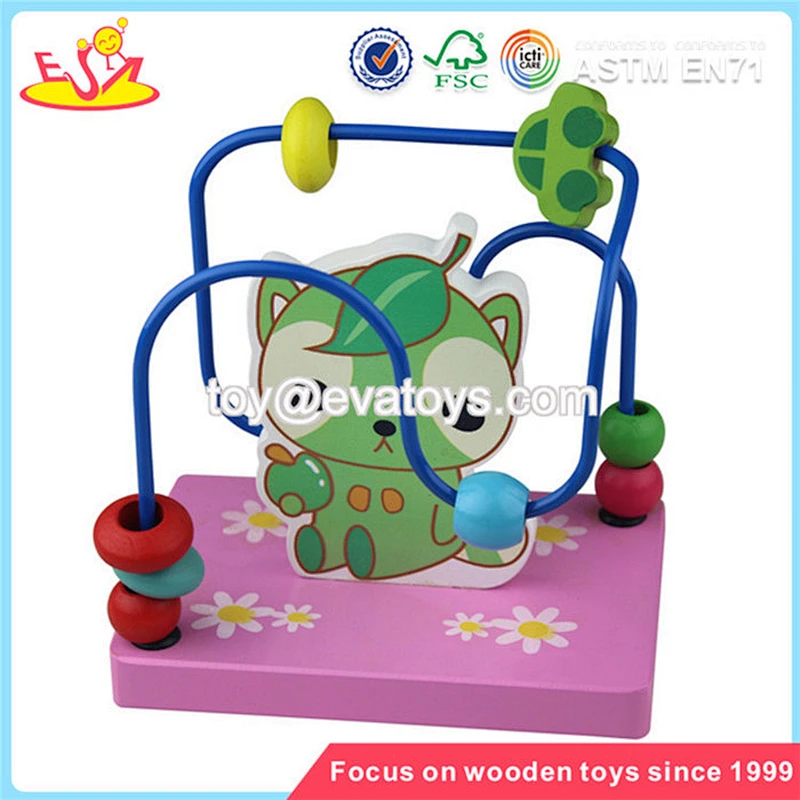 Wholesale fashion wooden bead educational toy for baby W11B052