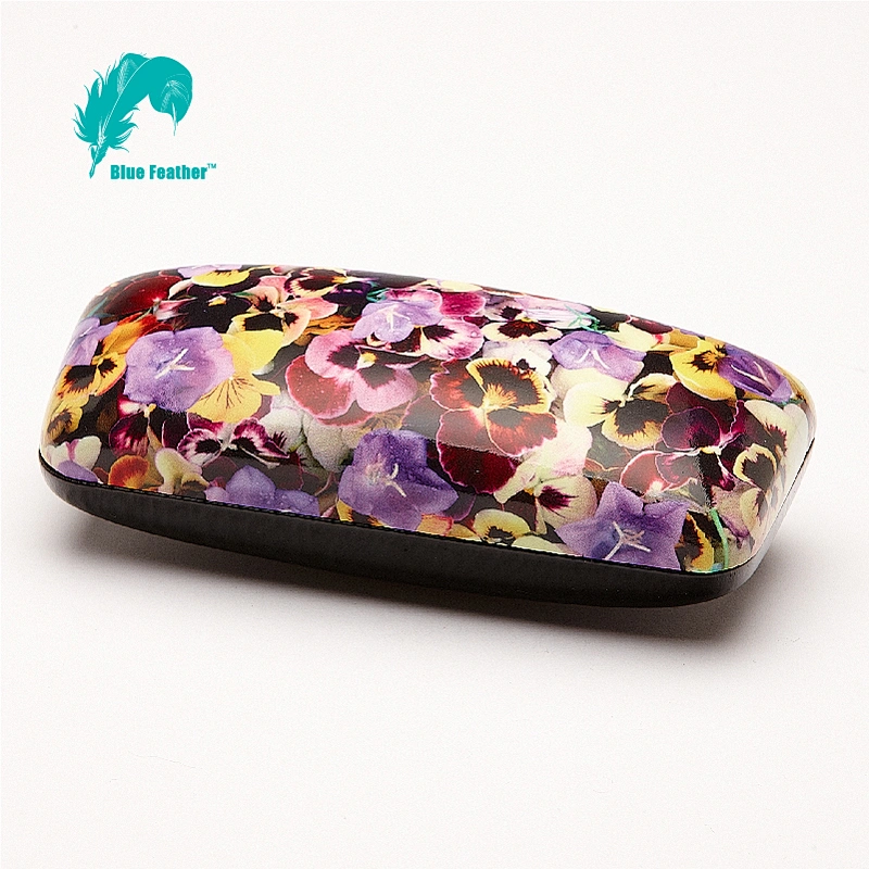 Customized Hard Glasses Case with Multicolor Floral Patterns for Ladies