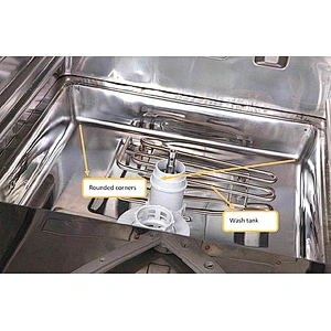High hourly capacity industrial hood type detergent dishwasher for safe plastic plates