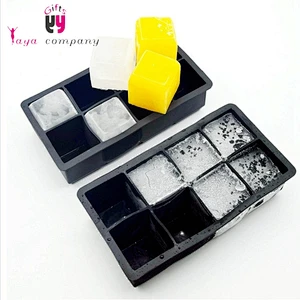 custom Eco-friendly reusable diamond shape silicone ice cube tray