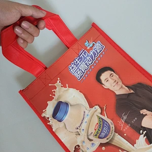 Superior quality wholesale customized red pp non woven shopping bag