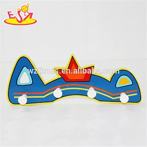 wholesale high quality colorful wooden kids hook for sale W09B041