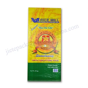 100% new material plastic laminated 25kg pp woven rice bag export