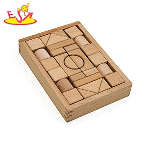 2019 Top sale 28 pieces kids wooden building blocks toys for wholesale W13A172