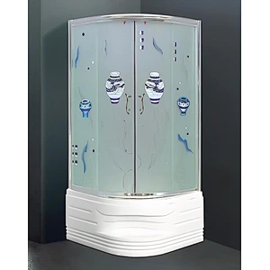 Free standing tempered glass shower room with aluminum alloy frame