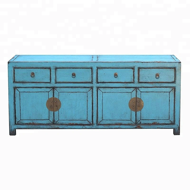 chinese solid wood pine lacquer buffet furniture