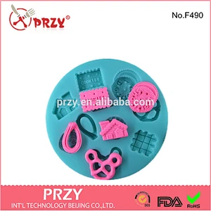F490 PRZY Fondant silicone cake molds , high quality silicone cake pop molds