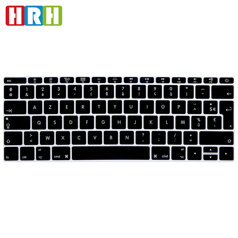 Waterproof Silicone French Keyboard Protective Film keyboard cover for Macbook Pro Retina 12