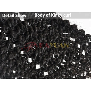 Fayuan Top Quality No shedding Tangle Free virgin human hair weaving Malaysian Deep Curl