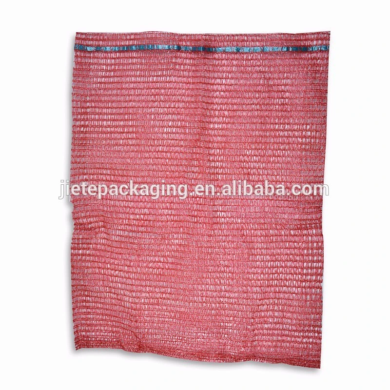 Recycled material net packaging drawstring fruit raschel mesh bag