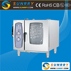 Kitchen equipment 6-tray electric combi oven baking with air circulation