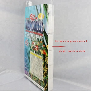 25kg plastic fertilizer packaging bags, 25kg transparent pp woven bag dimension