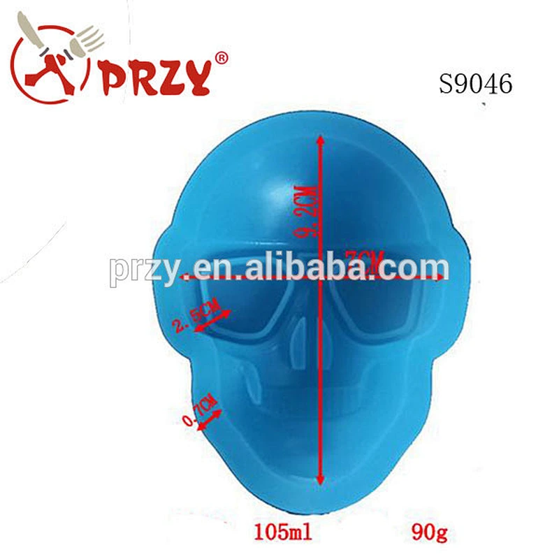 S9046 skeleton ice cream silicone mold Ice cream silicone molds skull shaped silicone popsicle molds