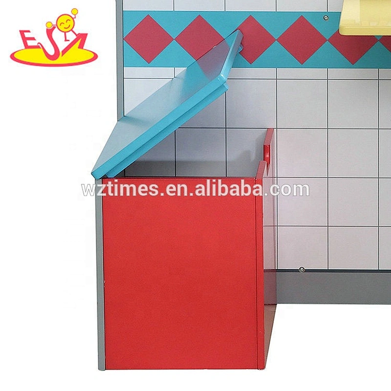 Juguete de madera colorido educativo de la cocina 2018 del nuevo estilo para entrenar a la habilidad W10C369 de los niños