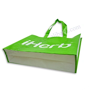 Customized reusable and folding bopp laminated pp woven shopping bag wholesale