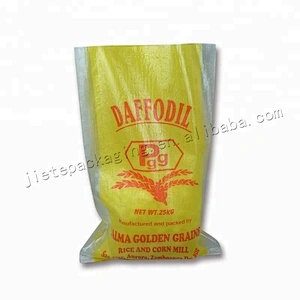 Basmati rice in packing bag transparent plasit pp woven bag 25kg size 50*80cm
