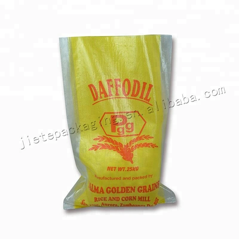 Basmati rice in packing bag transparent plasit pp woven bag 25kg size 50*80cm