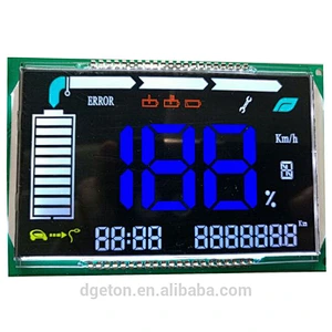 black VA custom segment speedometer lcd display screen