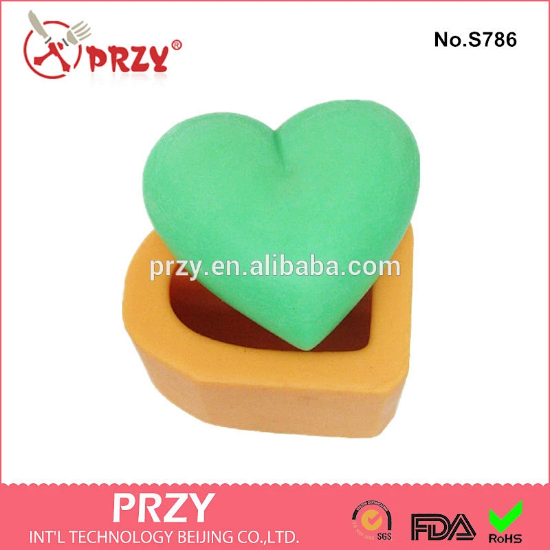 DIY heart-shaped silicone soap mold