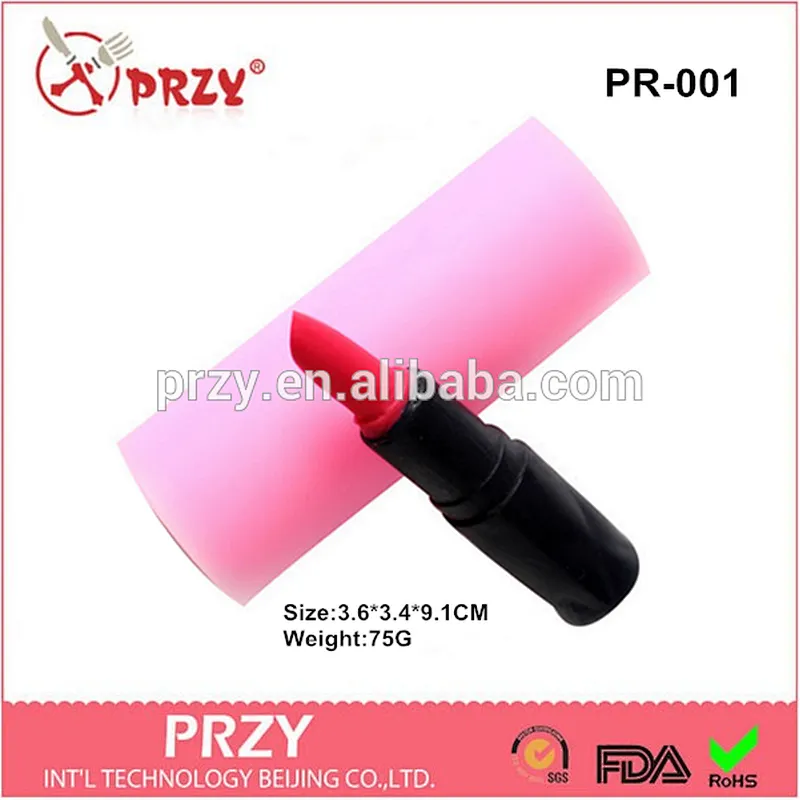 PR-001 PRZY 2015 new wholesale lipstick shaped cake decorating 3d silicone mold