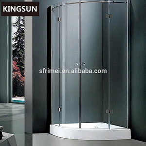 90x90 Clear tempered glass frameless prefabricated shower cabin for hotel