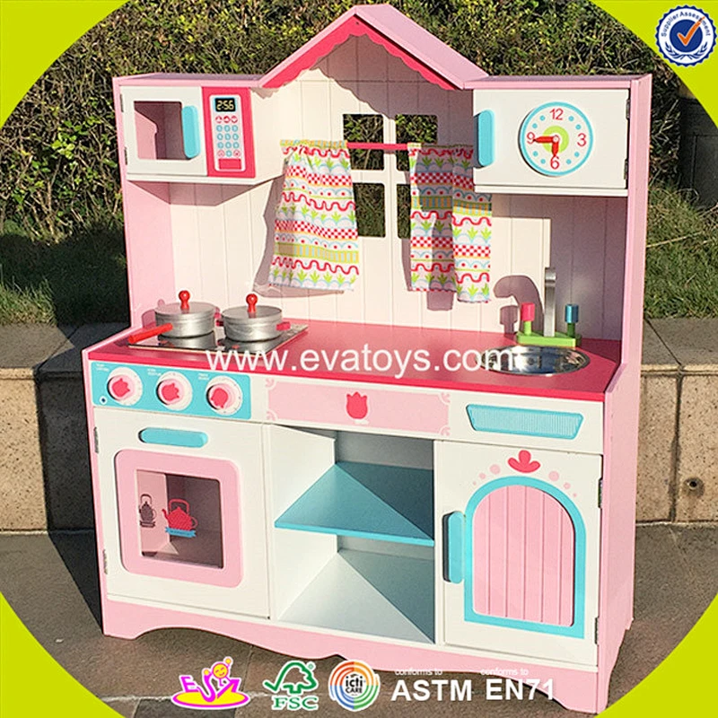 wholesale kids wooden play kitchen toy cheap baby wooden play kitchen toy top fashion children wooden play kitchen toy W10C172
