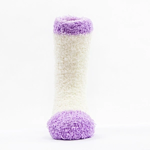 baby colorful double cuff pompoms thick cotton winter socks