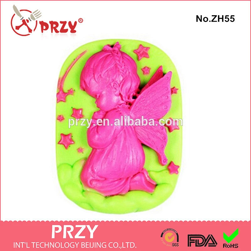 pray for the little girl silicone mold/angel handmade soap mold