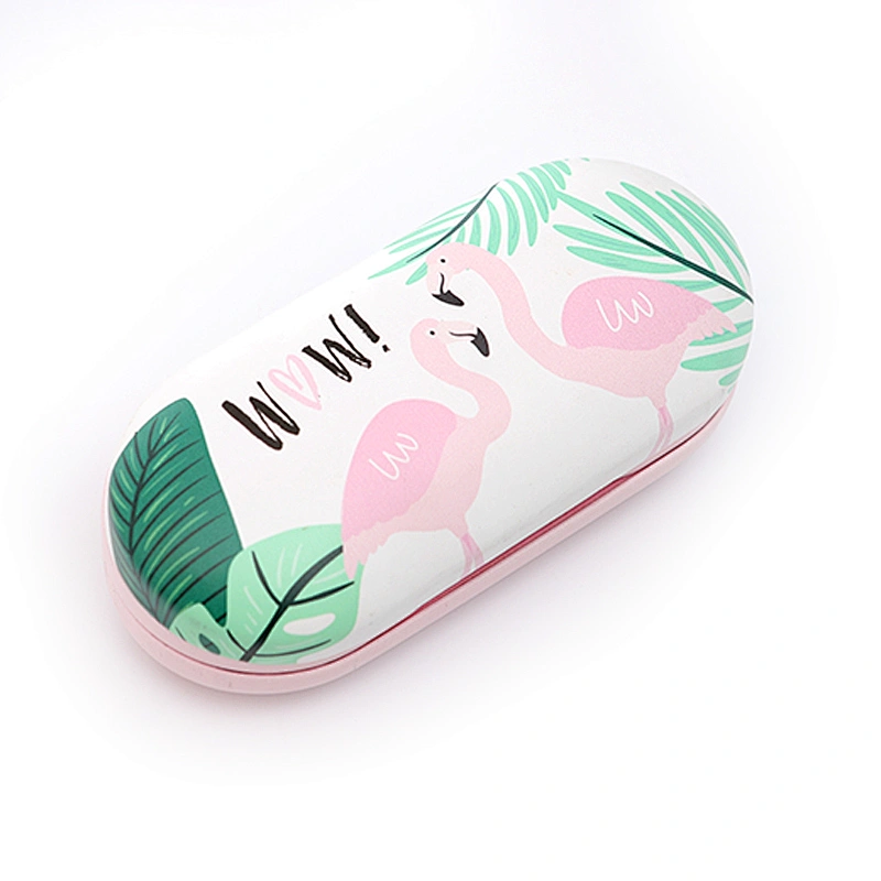 Fashion custom design dual spectacle hard case with contact lens and mirror inside