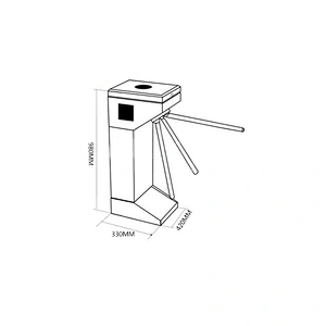 Automatic access control swing gate tripod turnstile