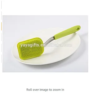 Multipurpose Antibacterial silicone scrubber with handle for Dishwashing