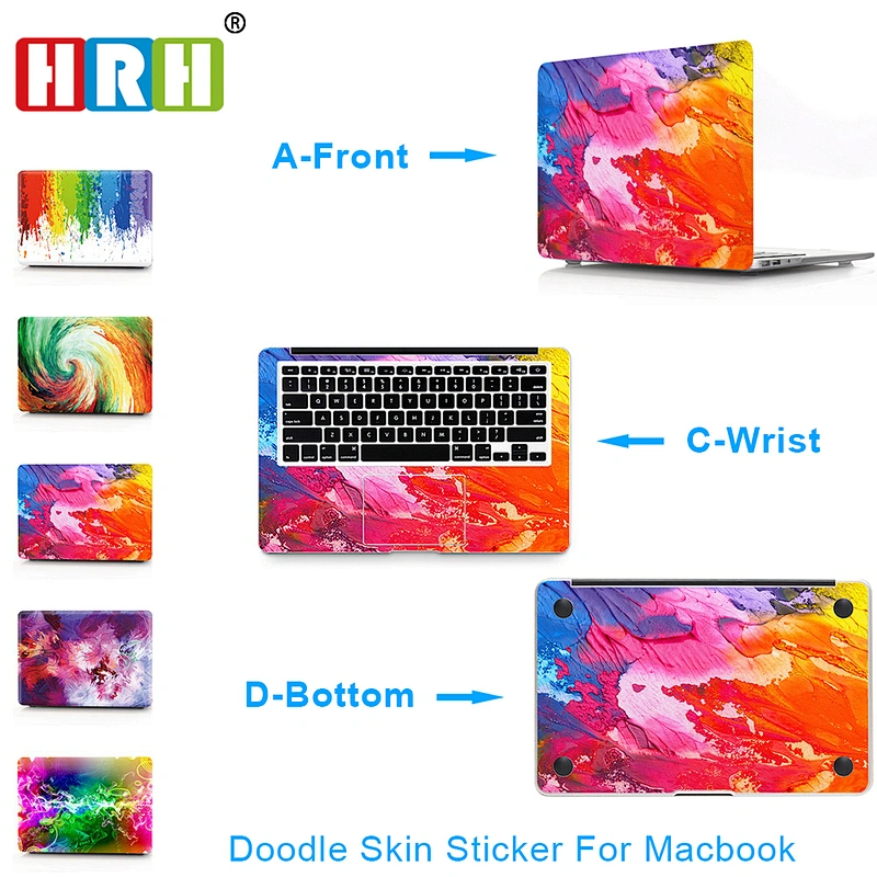 Fancy Waterproof Laptop Body Skin Guard custom decal stickers Dustproof Skin Sticker vinyl stickers for macbook air pro retina