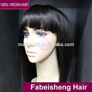 100% virgin human hair front lace wigs and full lace wigs with bangs ,human hair extensions