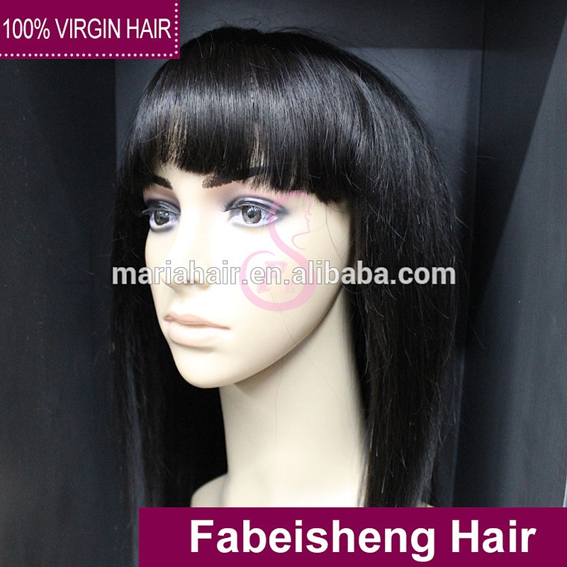 100% virgin human hair front lace wigs and full lace wigs with bangs ,human hair extensions