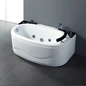 Hotel Design Acrylic Concealed Massage Oval Whirlpools Spa Bath
