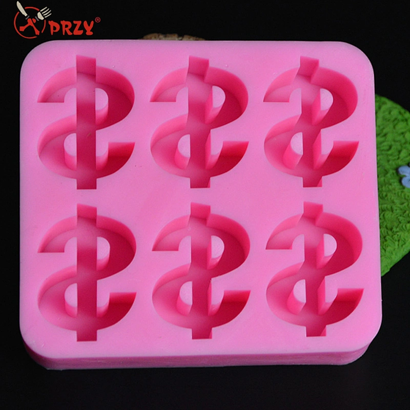 Dollar currency symbol fondant cake mold silicone chocolate soap mold