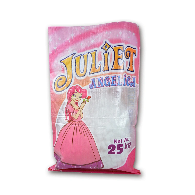 Customized wholesale pink rice bag with colorful printing 15kg 25kg